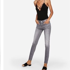 Express Gray Skinny Jean Legging
